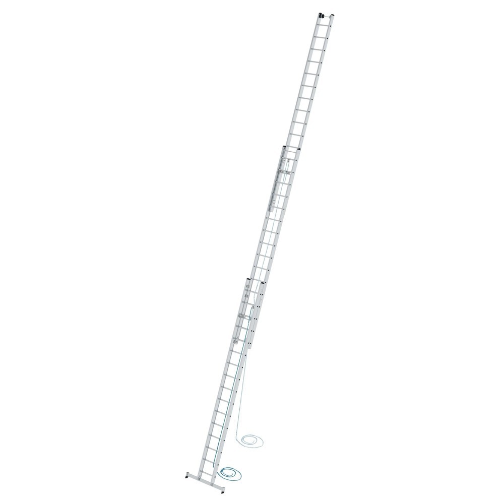 Munk Sprossen-Seilzugleiter 3-teilig mit nivello®-Traverse 3x16 Sprossen