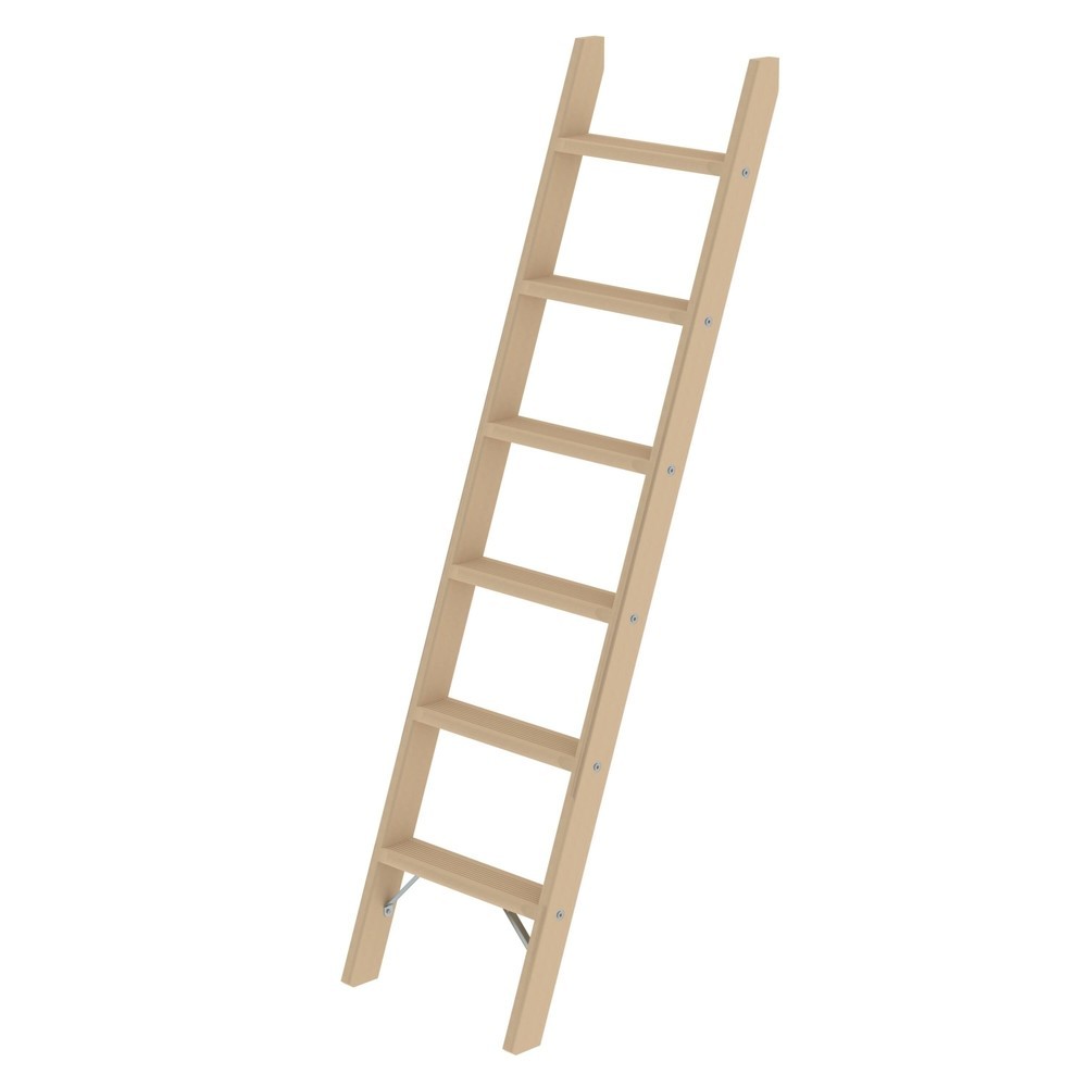 Munk Stufen-Anlegeleiter Holz ohne Traverse 6 Stufen