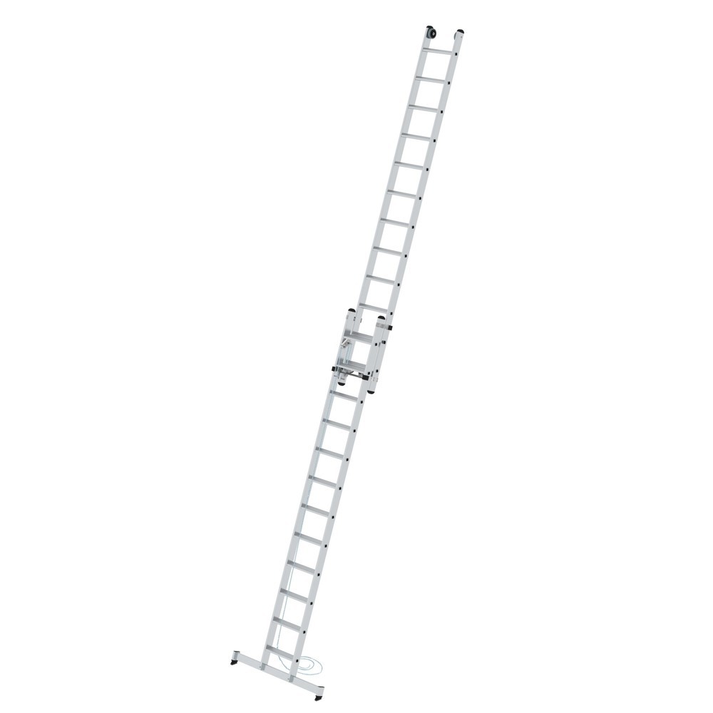 Munk Stufen-Seilzugleiter 2-teilig mit nivello® Traverse 2x12 Stufen