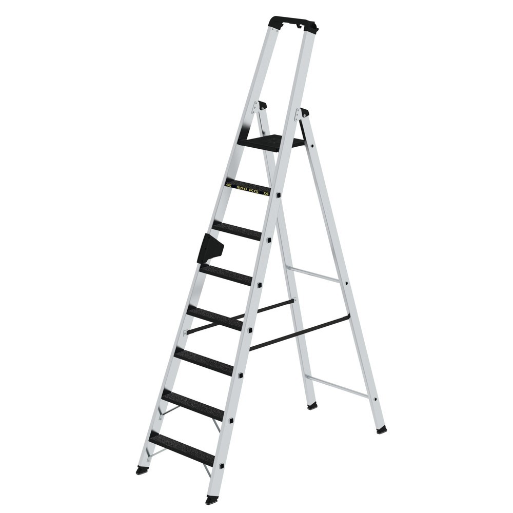 Munk Stufen-Stehleiter 250 kg einseitig begehbar mit clip-step R13 8 Stufen