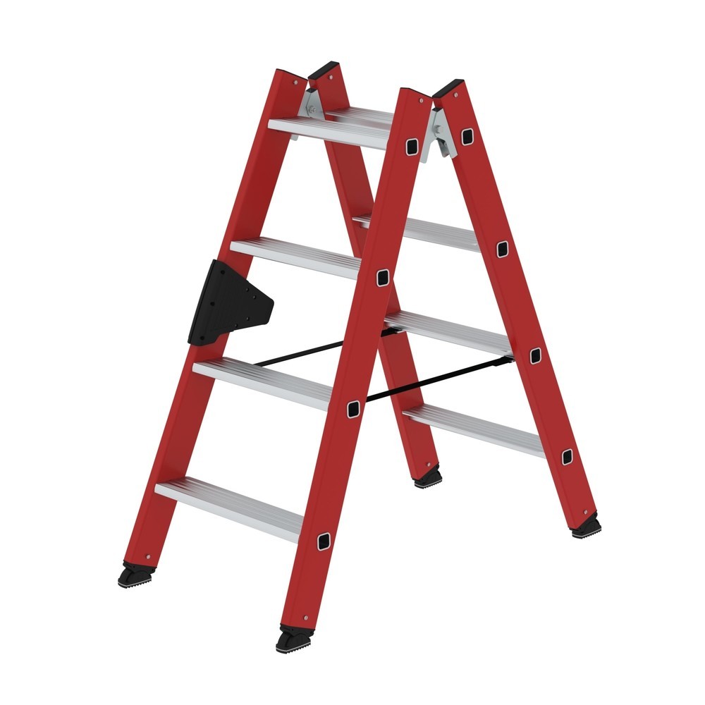 Munk Stufen-Stehleiter beidseitig begehbar GFK / Alu 2x4 Stufen