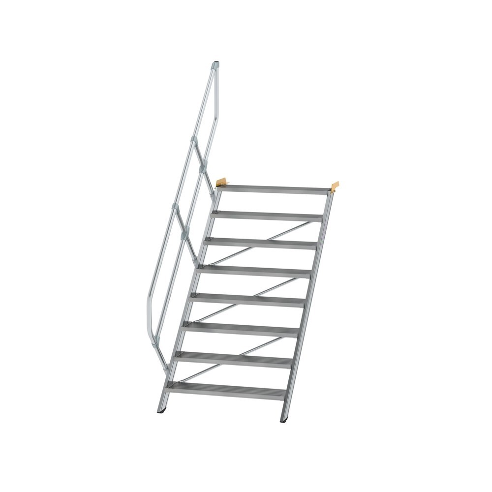 Munk Treppe 45° Stufenbreite 1000 mm 8 Stufen Aluminium geriffelt