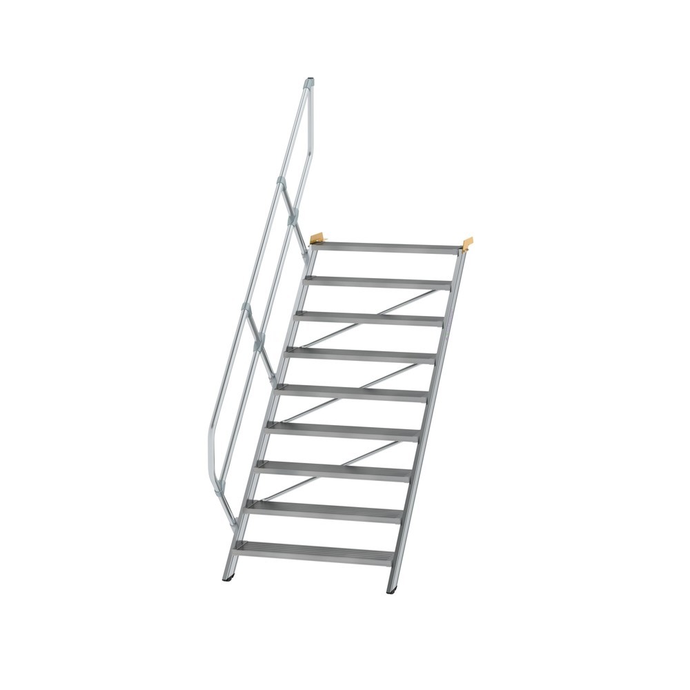 Munk Treppe 45° Stufenbreite 1000 mm 9 Stufen Aluminium geriffelt