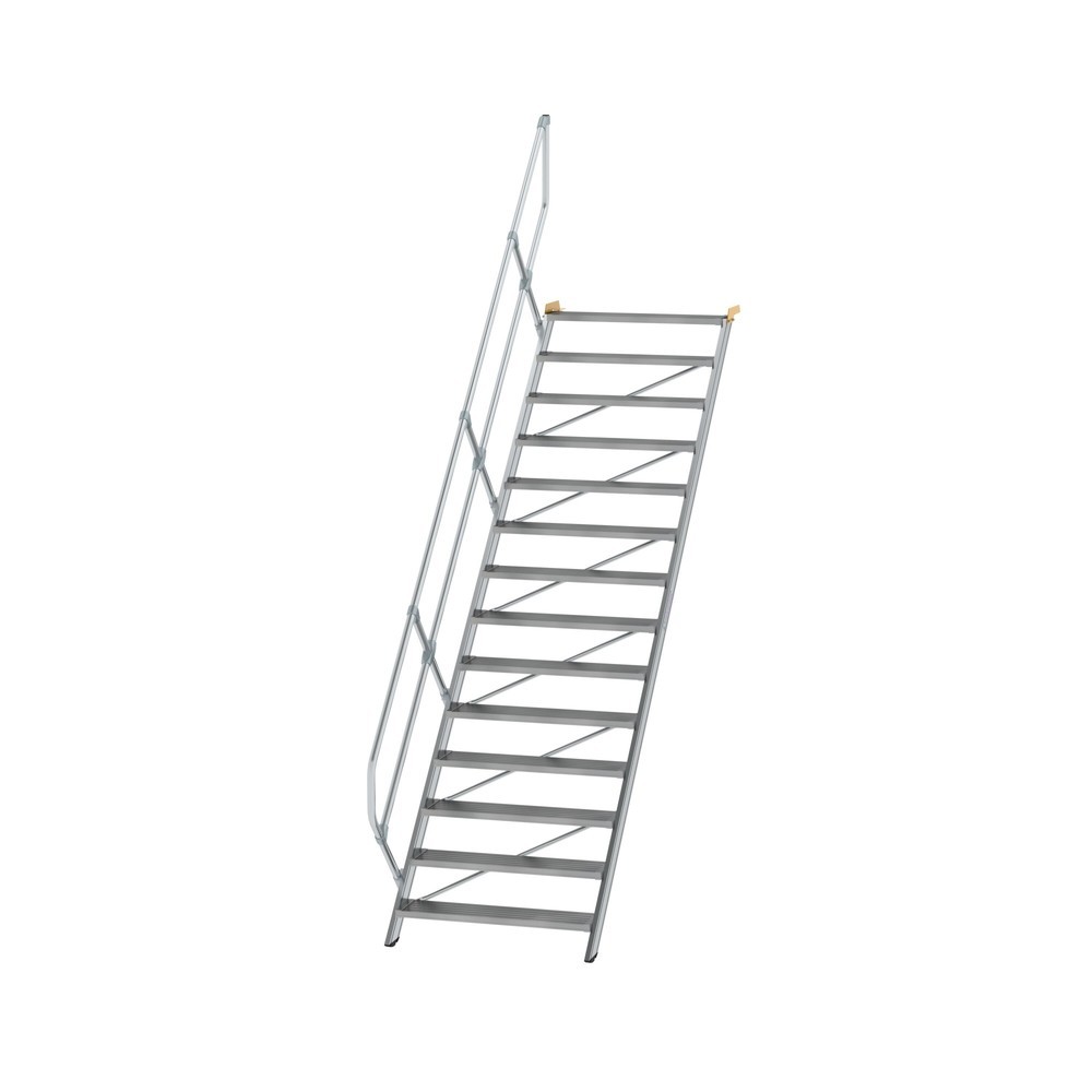 Munk Treppe 45° Stufenbreite 1000 mm 14 Stufen Aluminium geriffelt