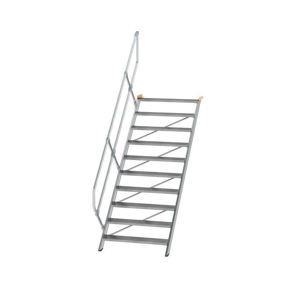 Munk Treppe 45° Stufenbreite 1000 mm 10 Stufen Aluminium geriffelt