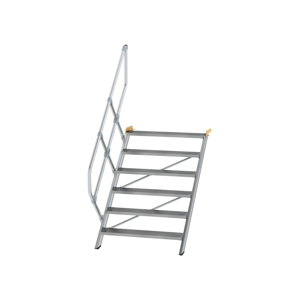 Munk Treppe 45° Stufenbreite 1000 mm 6 Stufen Aluminium geriffelt