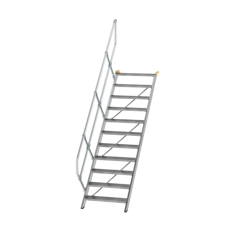 Munk Treppe 45° Stufenbreite 800 mm 11 Stufen Aluminium geriffelt