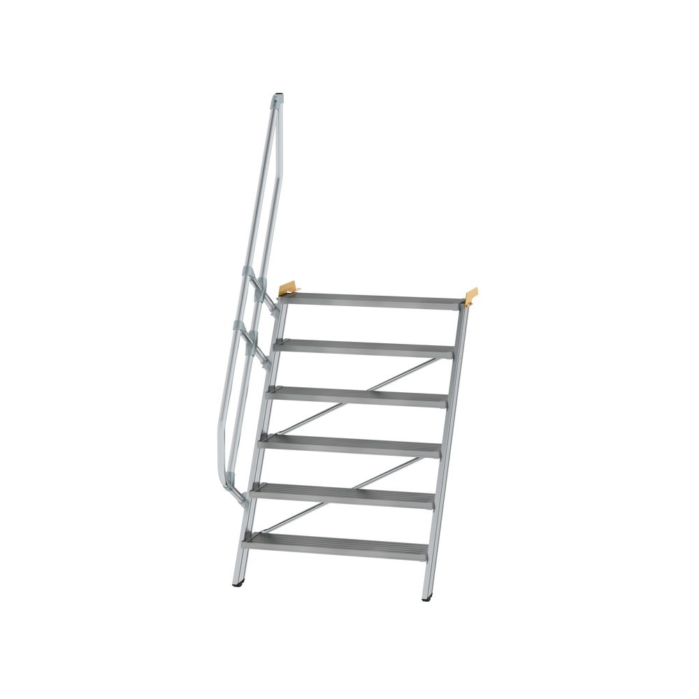 Munk Treppe 60° Stufenbreite 1000 mm 6 Stufen Aluminium geriffelt