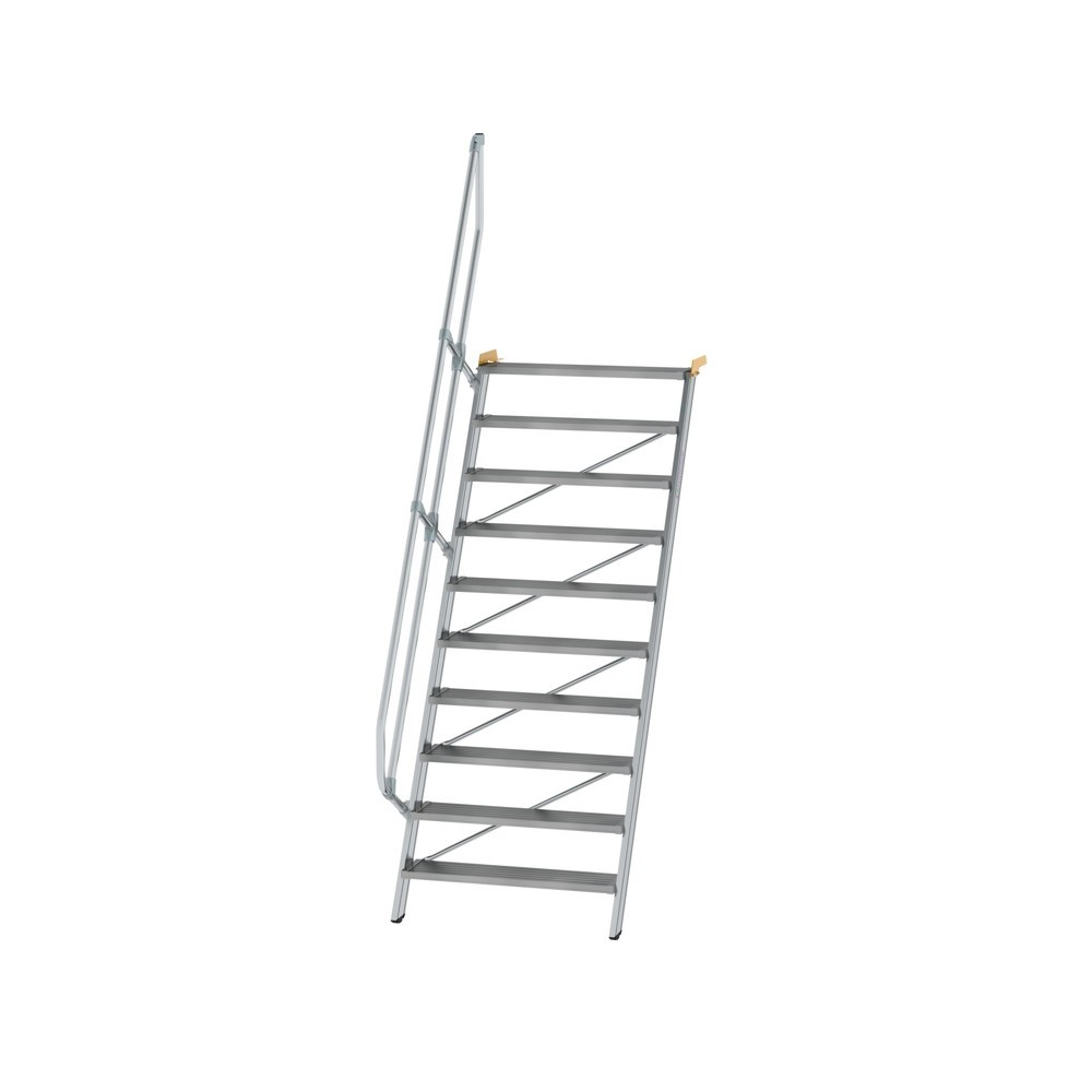 Munk Treppe 60° Stufenbreite 1000 mm 10 Stufen Aluminium geriffelt