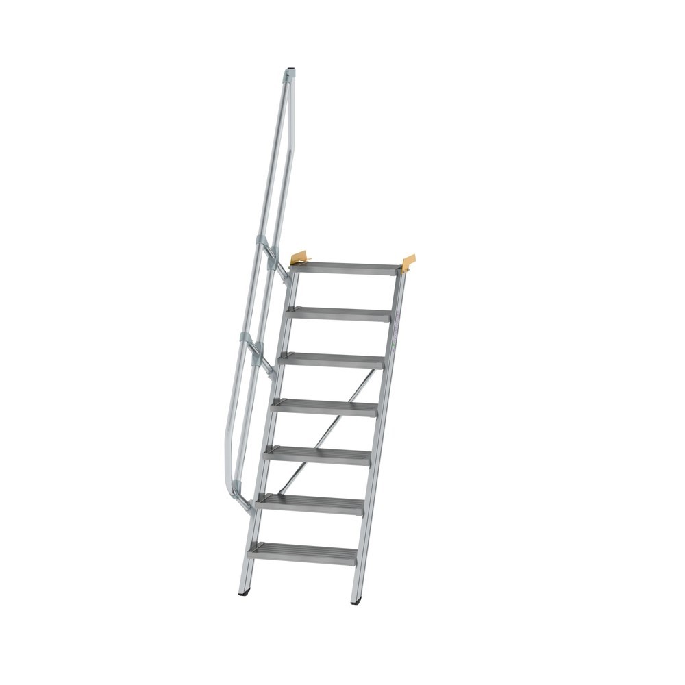 Munk Treppe 60° Stufenbreite 600 mm 7 Stufen Aluminium geriffelt