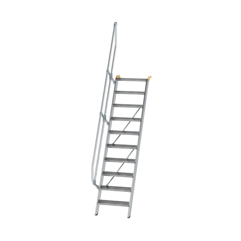 Munk Treppe 60° Stufenbreite 600 mm 10 Stufen Aluminium geriffelt