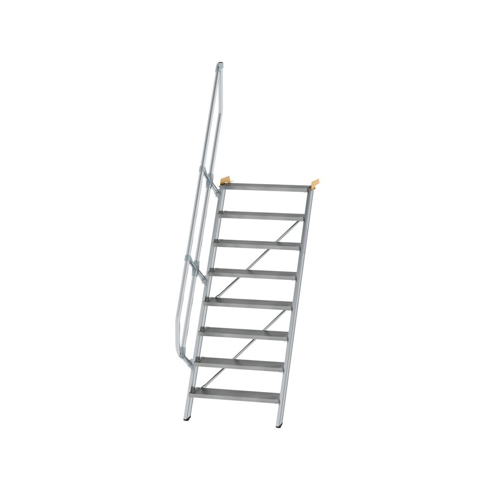 Munk Treppe 60° Stufenbreite 800 mm 8 Stufen Aluminium geriffelt