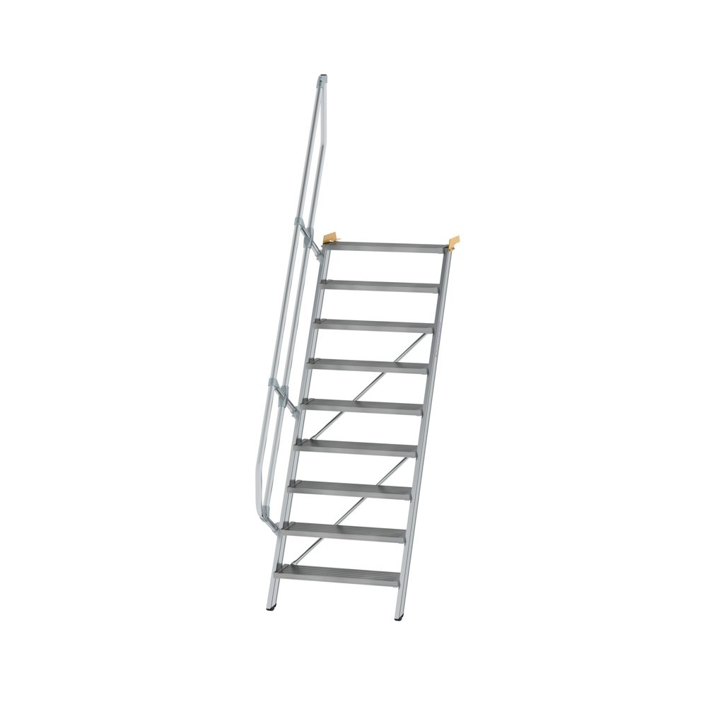 Munk Treppe 60° Stufenbreite 800 mm 9 Stufen Aluminium geriffelt