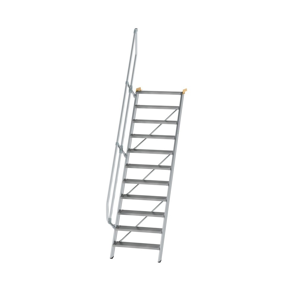 Munk Treppe 60° Stufenbreite 800 mm 11 Stufen Aluminium geriffelt