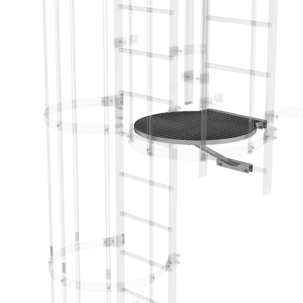 Munk Umsteigeplattform zwischen Leiterzügen Ø 700 mm Stahl verzinkt