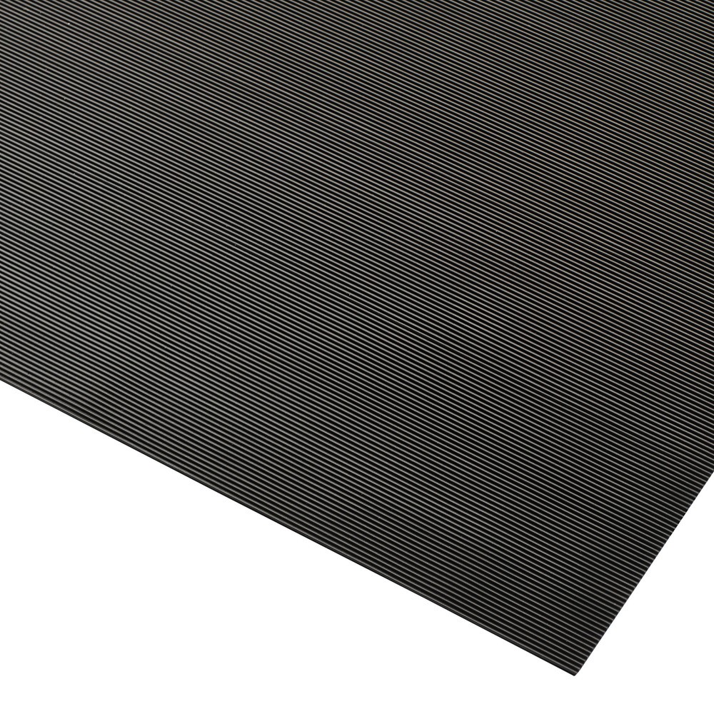 Produktabbildung: NoTrax Gummiauflage Rib ‘n’ Roll™ ESD, fein gerillt, BxL 1.200 x 1.500 mm, schwarz