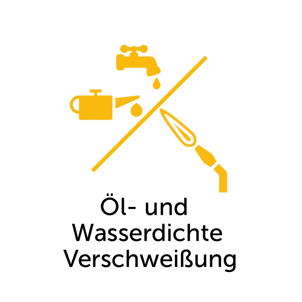 Öl- und wasserdichte Verschweißung für Bauer® Stapelbare Kippbehälter, Volumen 0,3 - 0,9 m³