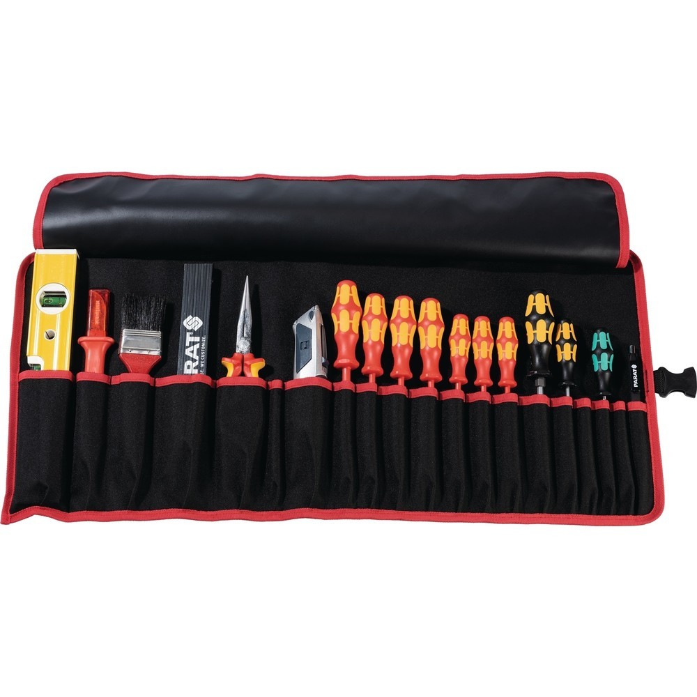 Werkzeugrolltasche 15 Fächer B670xH330mm Nylon schwarz/rot PARAT
