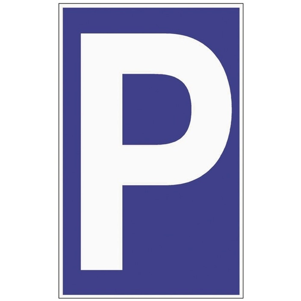 Parkplatzbeschilderung, L250xB400 mm, Parken, Kunststoff blau/weiß