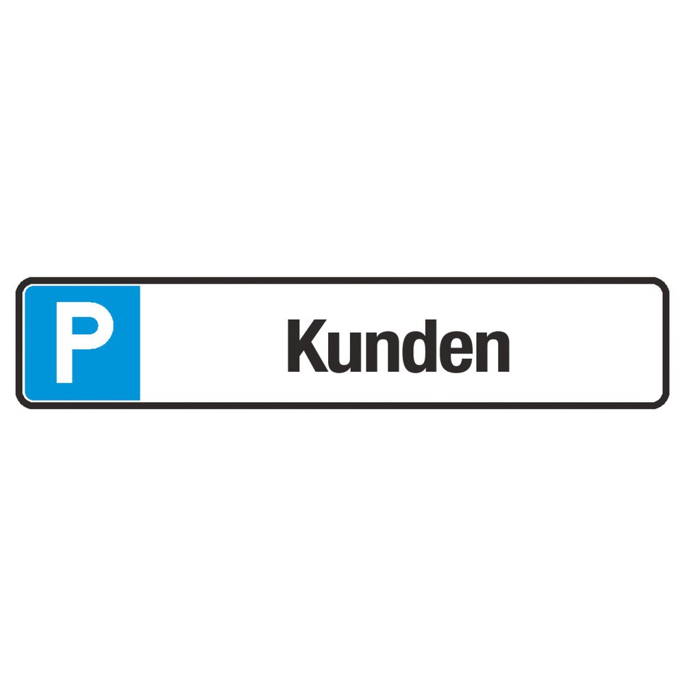Parkplatzschild "Kunden", HxB 80 x 430 mm