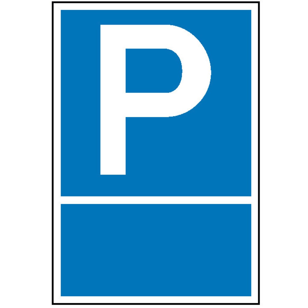 Parkplatzschild mit Text nach Wunsch, HxB 400 x 250 mm, Kunststoff