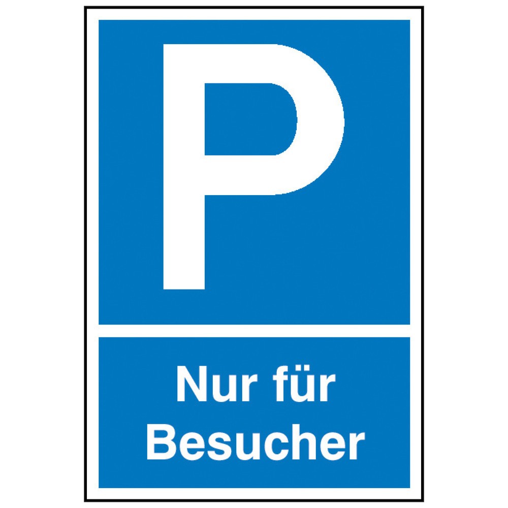 Parkplatzschild "Nur für Besucher", HxB 250 x 150 mm, Kunststoff