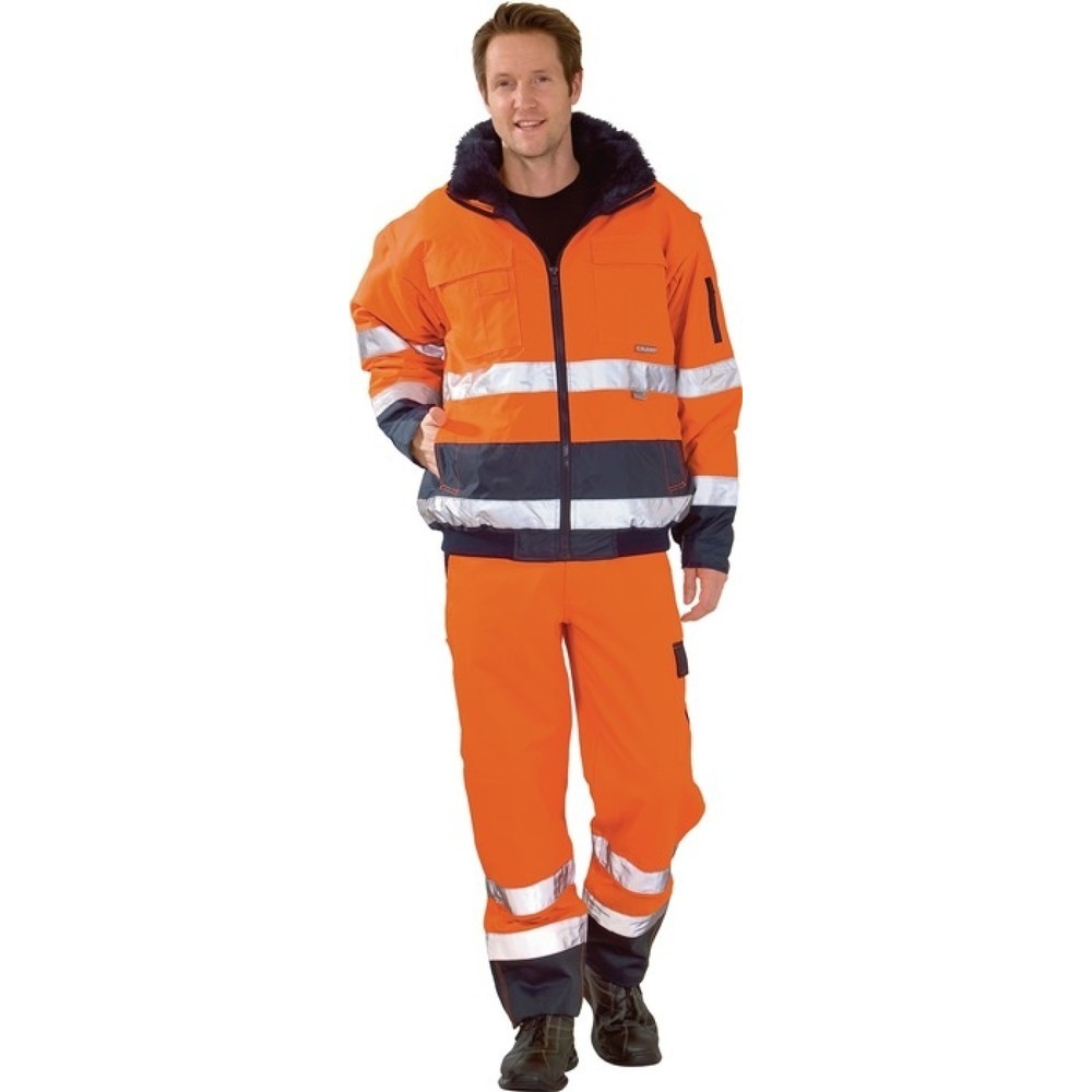 PLANAM Warnschutz-Comfortjacke, orange/marine, Größe XL