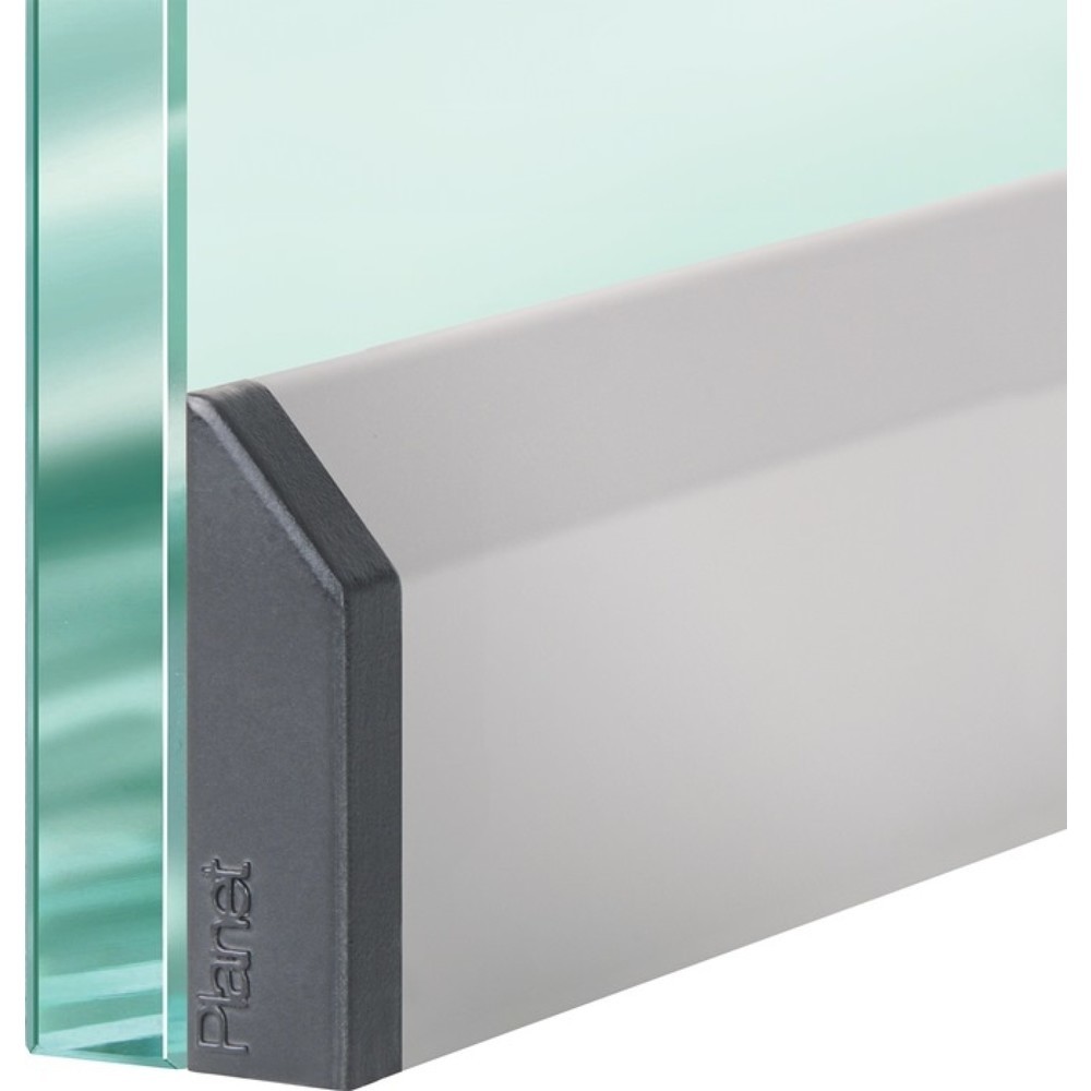 PLANET Türdichtung KG-SM-Set schmal, Aluminium silberfarben eloxiert, 1-seitig Länge 834 mm, Glastüren
