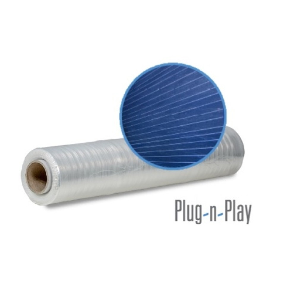 Plug-n-Play Maschinenstretchfolie HD, BxL 500 mm x 1.400 m, bis 300 % Vordehnung