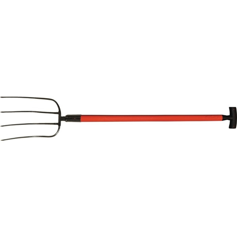 POLET Dunggabel Zinken-L.320mm 4 Zinken Fiberglas T-Stiel 3001 G.1630g