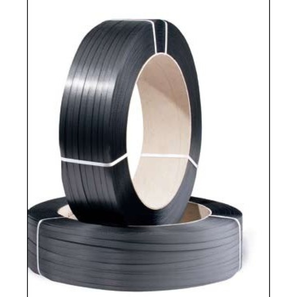 PP-Umreifungsband, 12 mm breit x 3000 lfm, 0,55 mm Stärke, schwarz