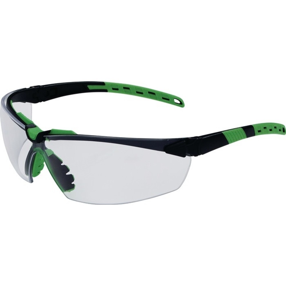 PRO FIT Schutzbrille Sprinter, EN 166 EN 170, Bügel schwarz/grün, Scheibe klar