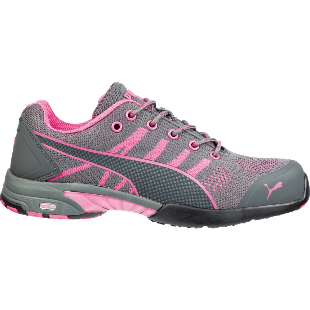 PUMA® Sicherheitshalbschuh Celerity Knit PINK LOW WNS S1 HRO SRC Größe 36, grau/pink