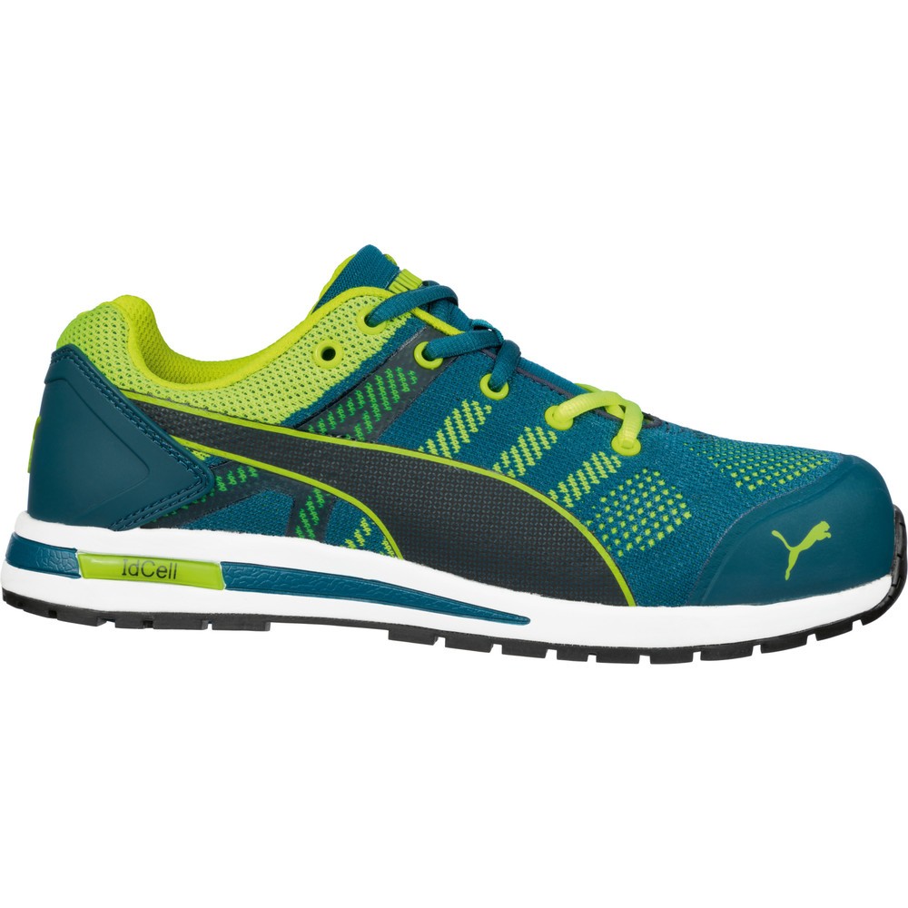 PUMA® Sicherheitshalbschuh Elevate Knit GREEN LOW S1P ESD HRO SRC Größe 47, blau/grün