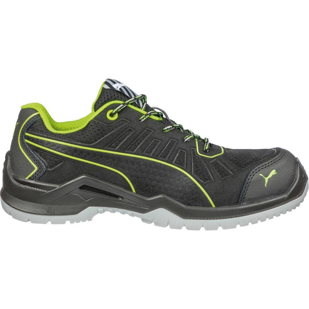 PUMA® Sicherheitshalbschuh Fuse TC GREEN LOW S1P ESD SRC Größe 49, schwarz/grün