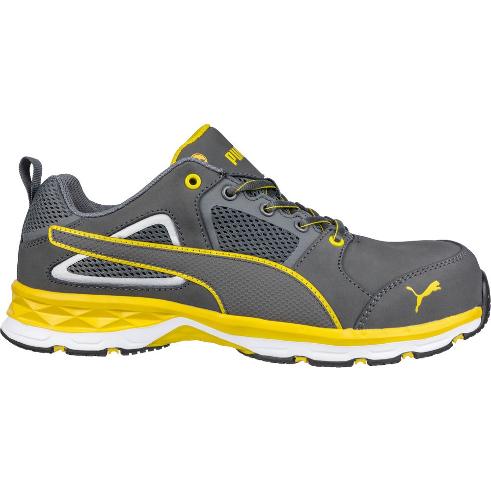 PUMA® Sicherheitshalbschuh Pace 2.0 YELLOW LOW S1P ESD HRO SRC Größe 45, grau/gelb