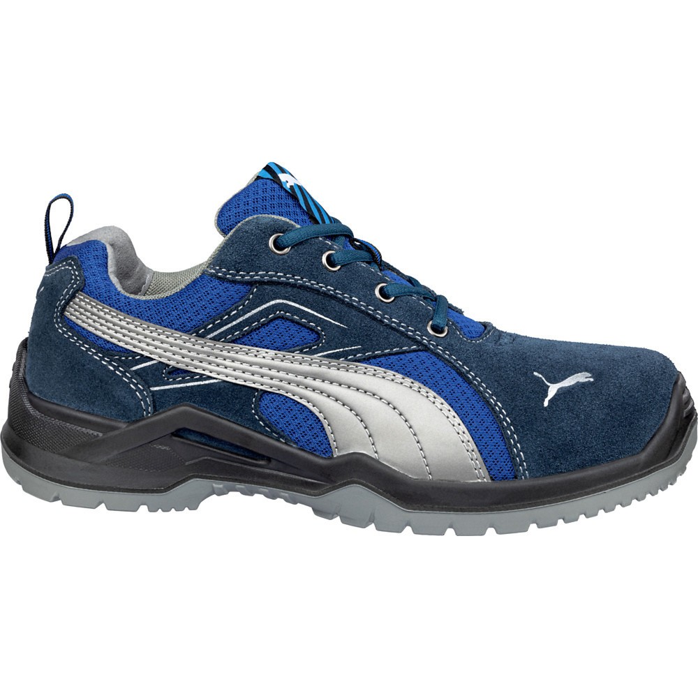 PUMA® Sicherheitsschuh OMNI BLUE LOW S1P SRC, blau/silber, Größe 45