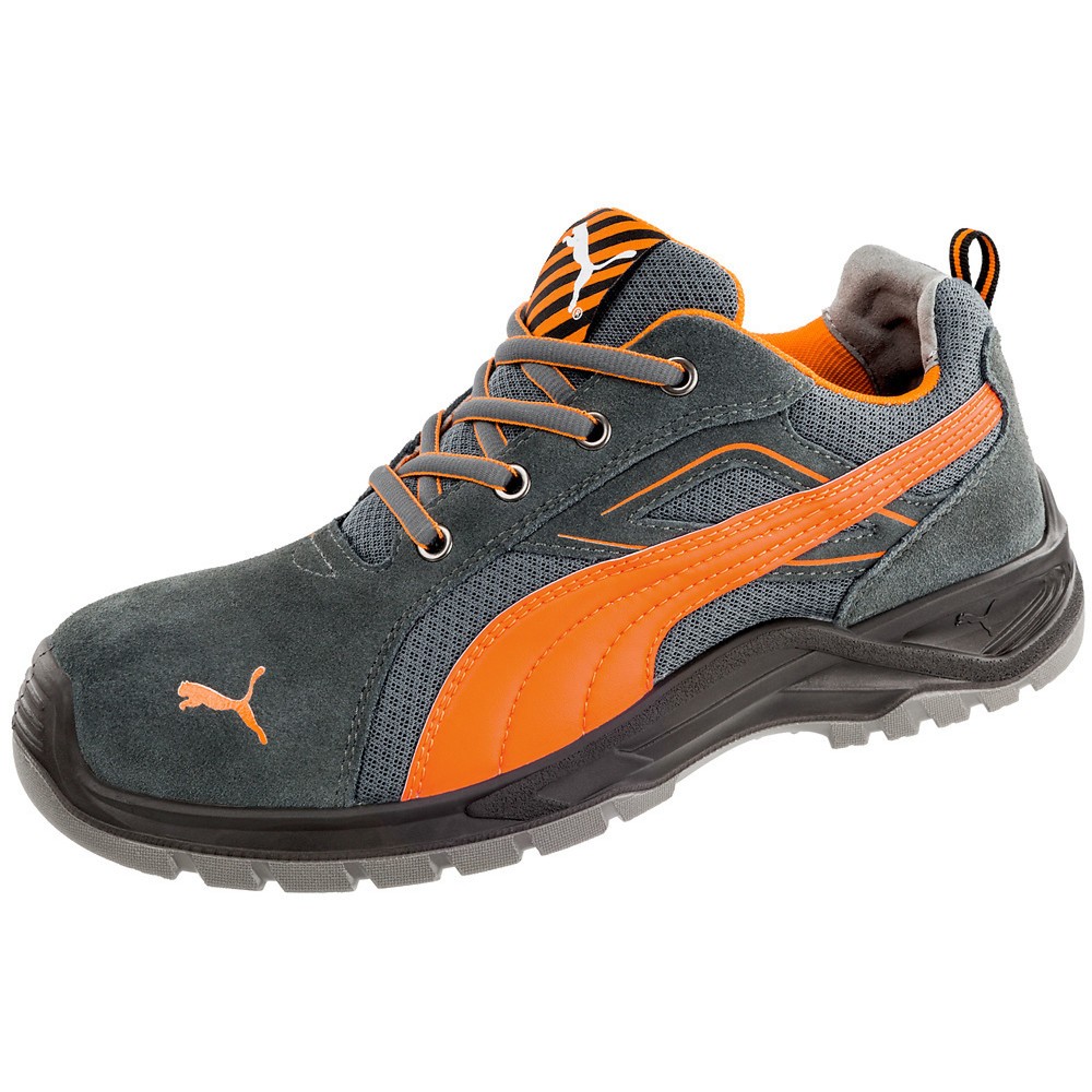 PUMA® Sicherheitsschuh OMNI ORANGE LOW S1P SRC, grau/orange, Größe 44