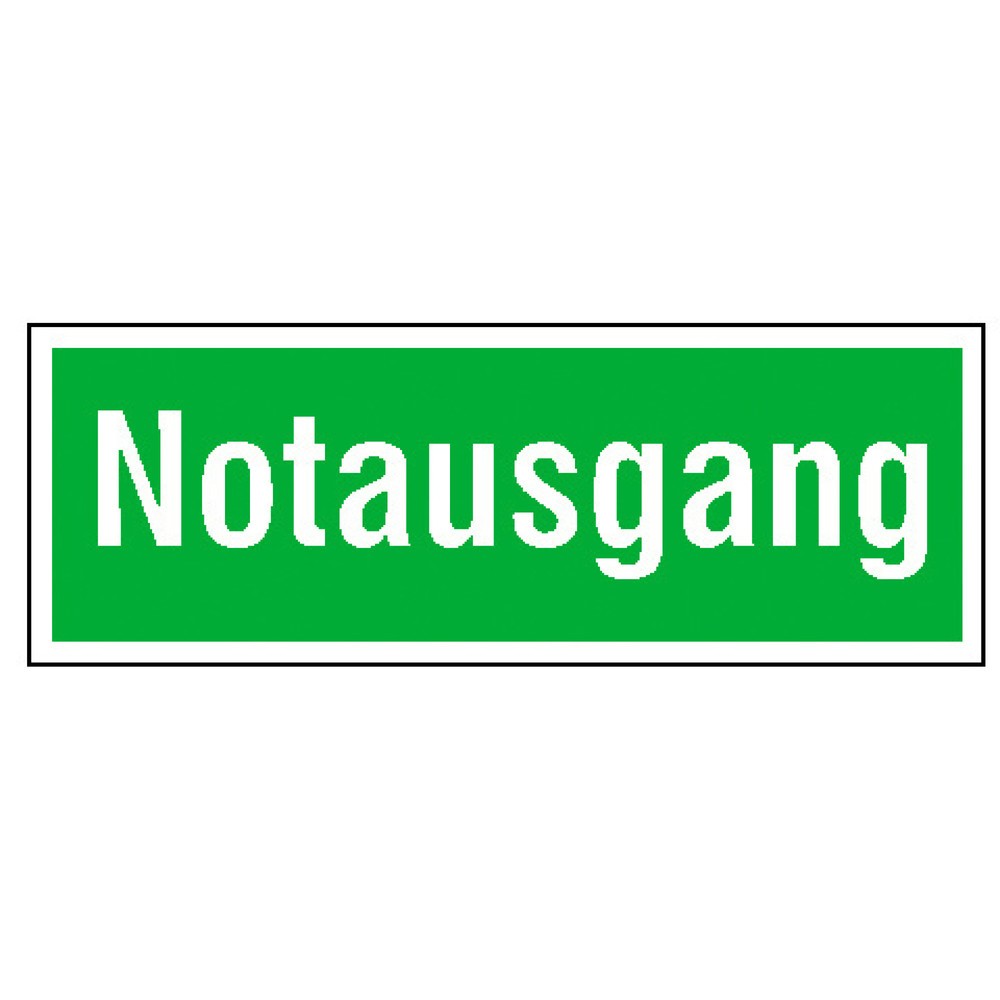 "Notausgang", HxB 105 x 300 mm, Folie HI