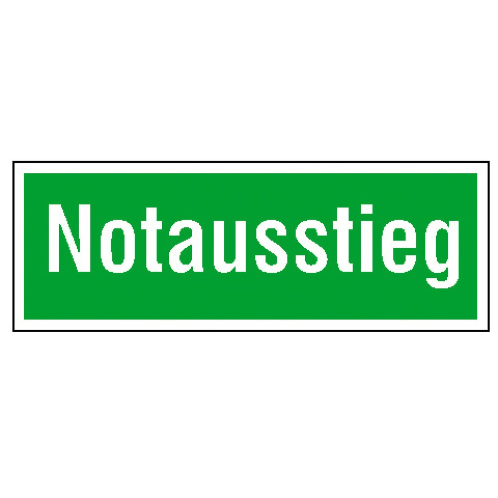 "Notausstieg", HxB 105 x 300 mm, Folie HI