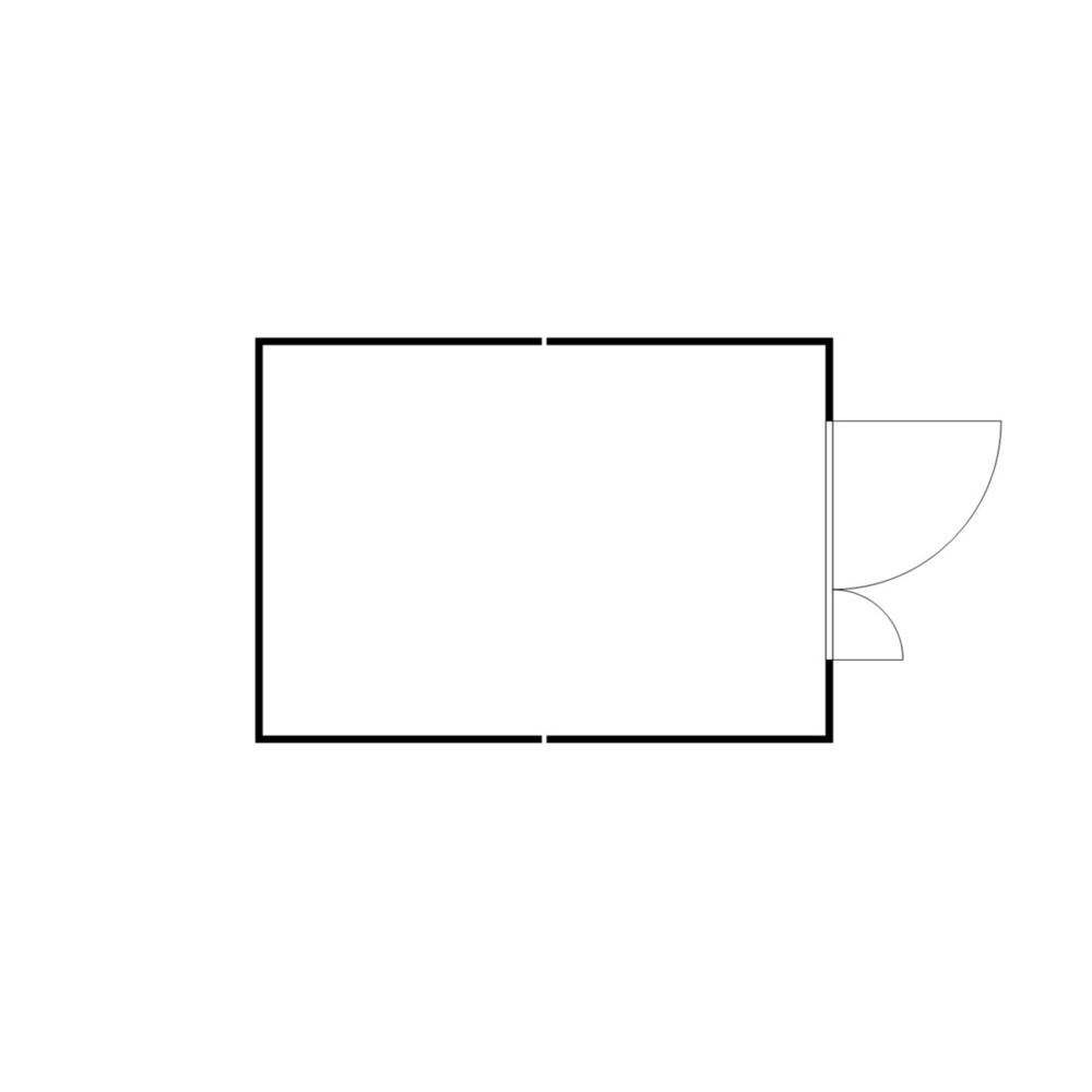 SAFE Tank Gefahrstoffcontainer Kombination 2000 WGK 1-3, verzinkt, vormontiert, Maße außen 3050x4340x2310 mm, Doppelflügeltür (asymmetrische Teilung), mittig in der kurzen Seite, Lagerfläche 12 m²