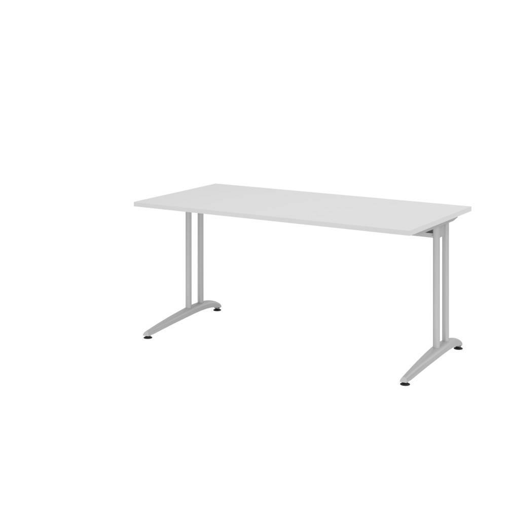 Produktabbildung: Schreibtisch Akzent, C-Fuß Gestell, BxT 1.600 x 800 mm, grau