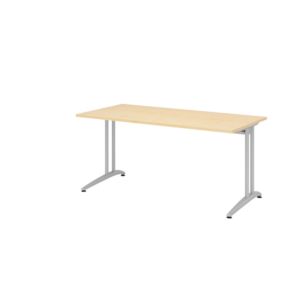 Produktabbildung Nr. 1: Schreibtisch Akzent, C-Fuß Gestell, BxT 1.600 x 800 mm, Ahorn