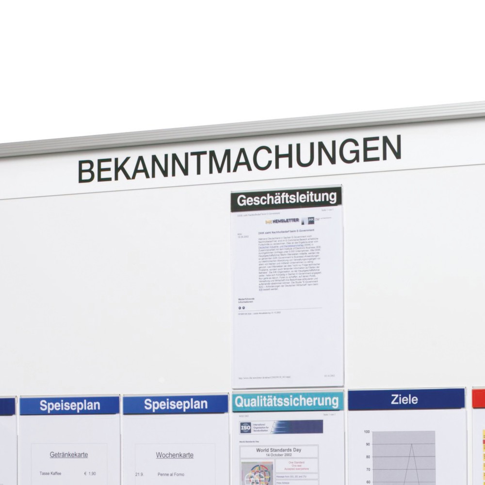 Schriftleiste "Bekanntmachung" für Organisationstafel