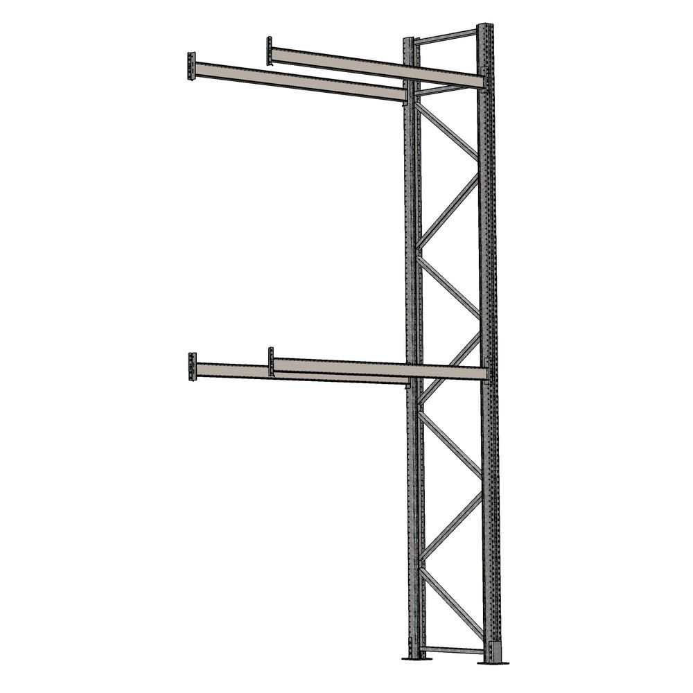 SCHULTE Palettenregal 1 Feld  á 1.825 mm - 6.000x1.100 mm (HxT), 4 Holme (2.000 kg) für den Außenbereich