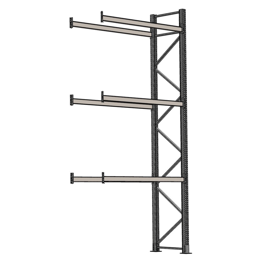 SCHULTE Palettenregal 1 Feld  á 2.700 mm - 6.000x1.100 mm (HxT), 6 Holme (3.000 kg) für den Außenbereich