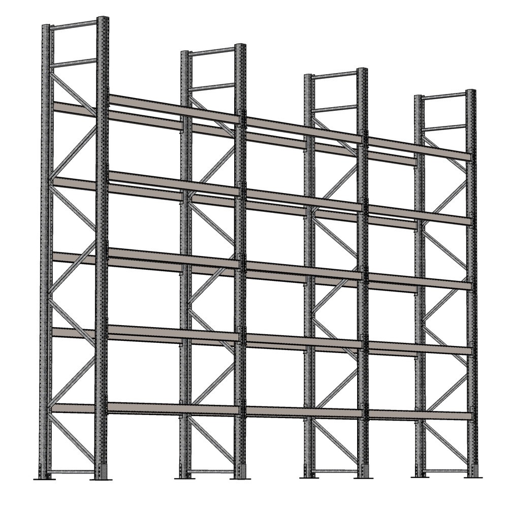 SCHULTE Palettenregal 3 Felder á 1.825 mm - 6.000x1.100 mm (HxT), 30 Holme (2.000 kg)  für den Außenbereich