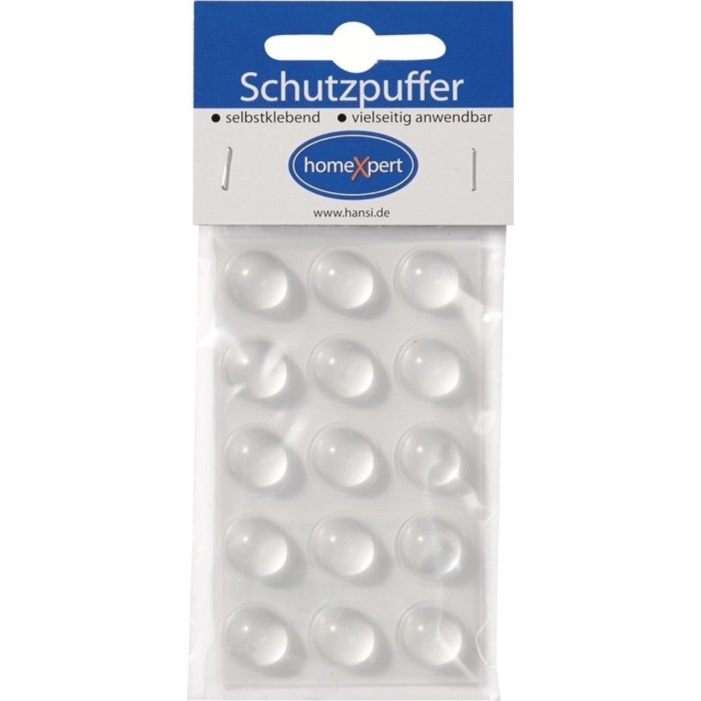 Schutzpuffer Clear, Kunststoff transparent Linse, 16 mm, selbstklebend