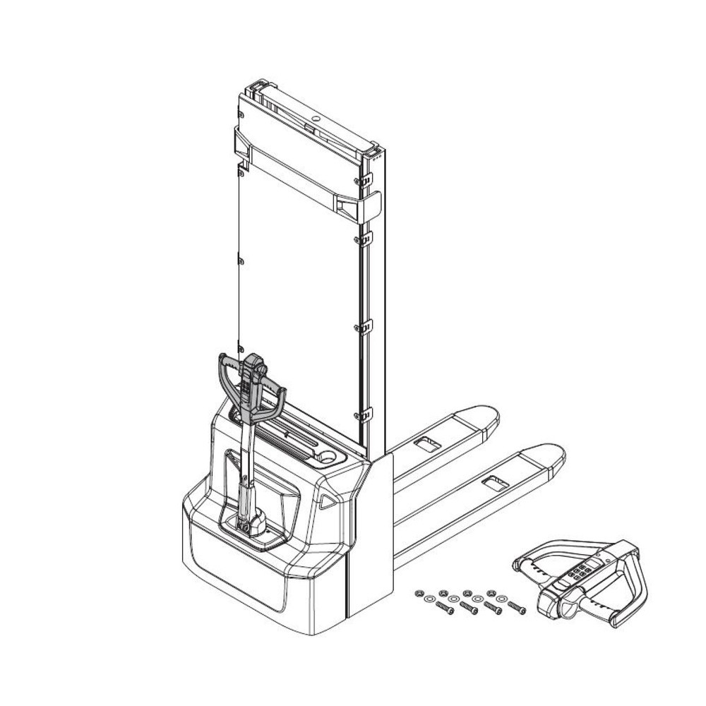 Self-Service-Kit für Jungheinrich Elektro-Hochhubwagen AMC 12/AMC 12z - Deichselkopfwechsel, 2-teilig