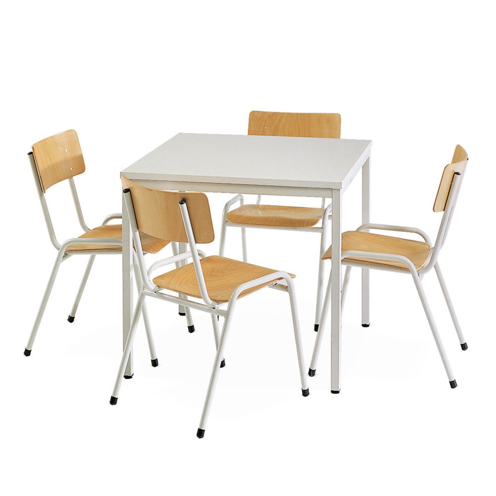 Sitzgruppe BASIC, Tisch 800 x 800 mm + 4 Stühle